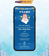 Baby Birth Announcement Invitation Card