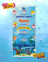 Baby Shark Birthday Invitation