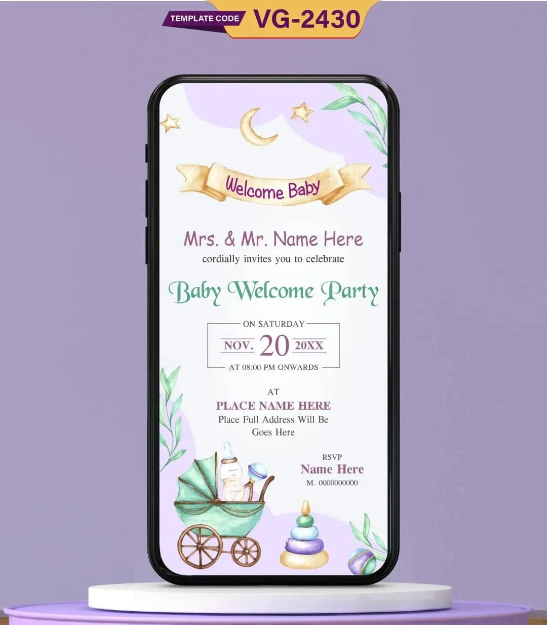 Baby Welcome Party Invitation