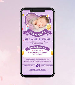 Baby Birth Announcement Invitation