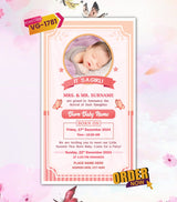 Baby Girl Birth Announcement 