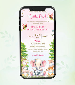 Baby Welcome Party Invitation Card