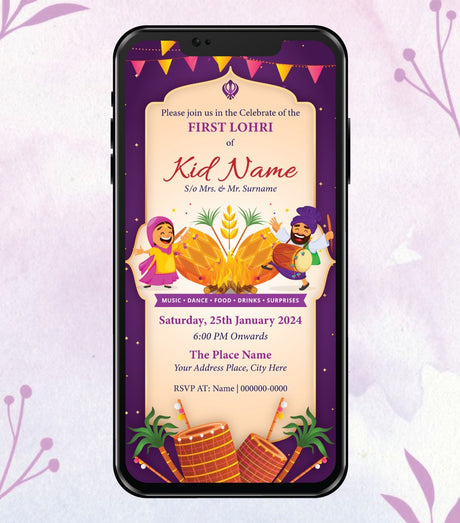 Baby’s First Lohri Invitation 
