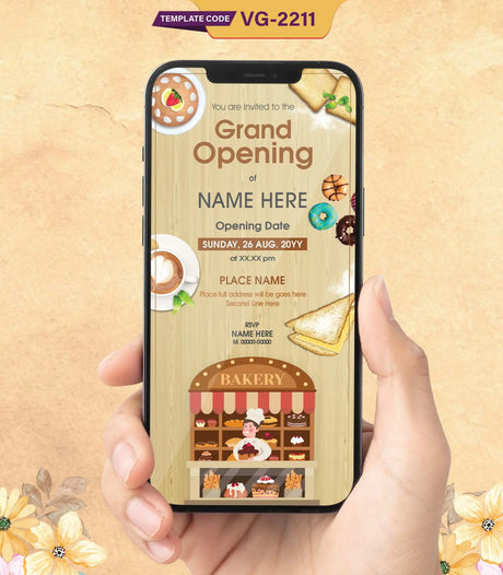 Bakery Grand Opening Invitations 