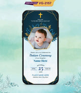 Baptism Ceremony Invitation Card