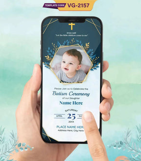 Baptism Ceremony Invitation Card 