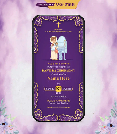 Baptism Ceremony Invitation