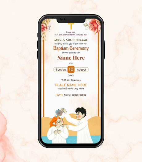 Baptism Ceremony Invitation