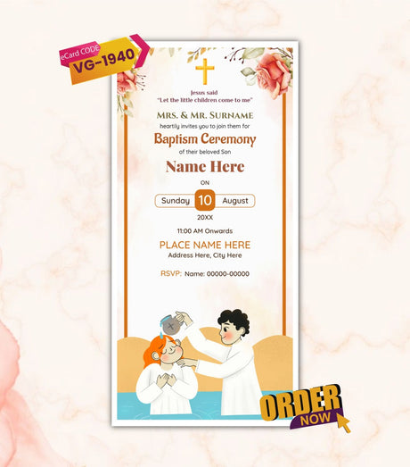 Baptism Ceremony Invitation