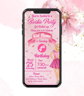 Barbie Birthday Party Invitation