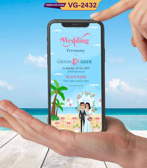 Beach-Themed Wedding Invitation