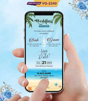 Beach Wedding Invitation