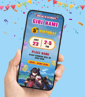 Beidou Birthday Invitation Card 