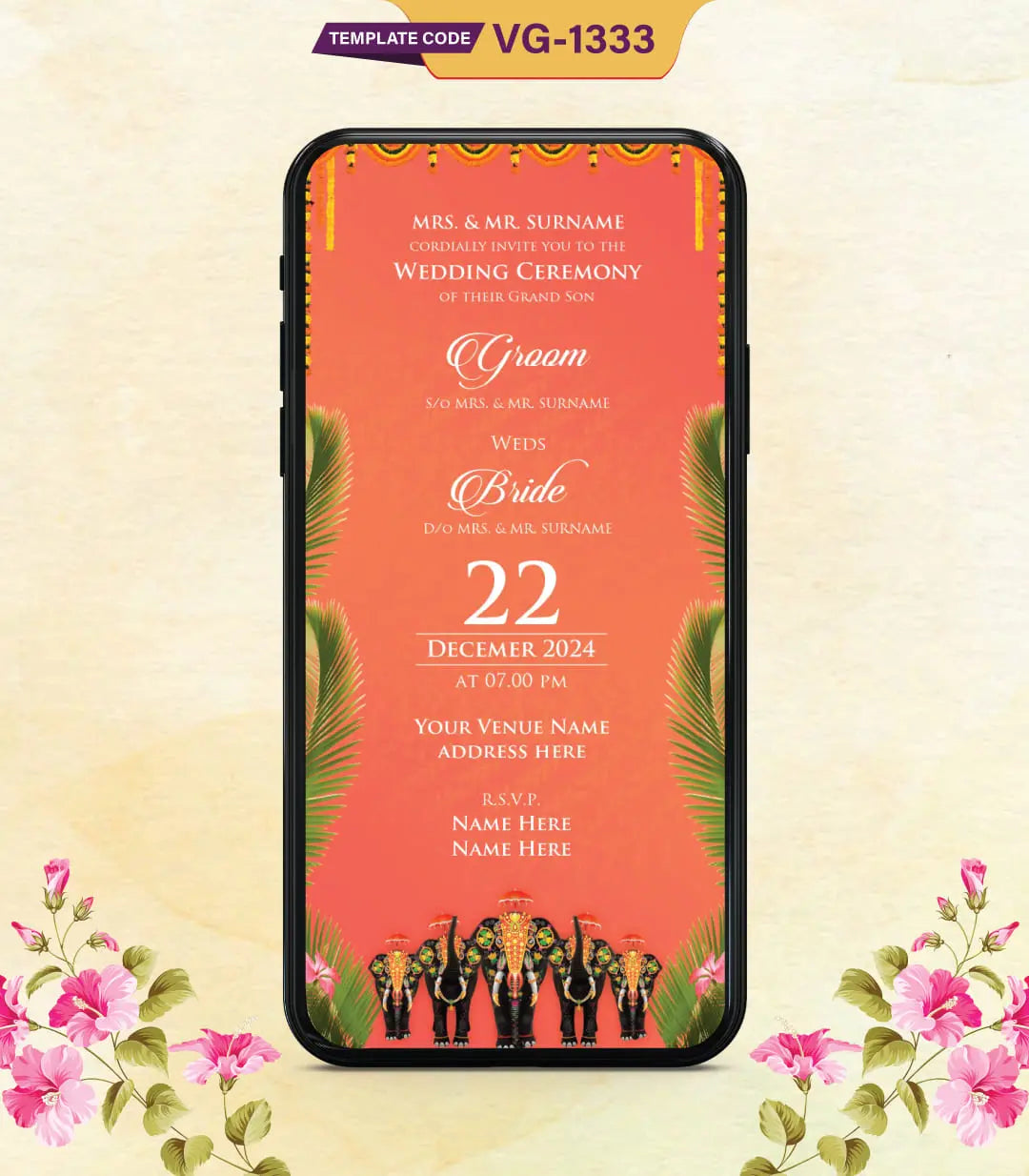 Bengali Wedding Invitation Pdf Card 