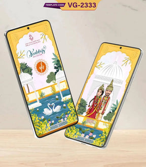 Bengali Caricature Wedding Invitation 