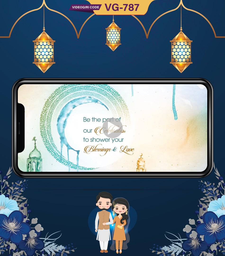 Best Nikaah Muslim Wedding Invitation Video for WhatsApp