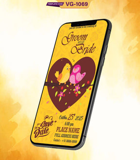 Bird Theme Wedding Invitation