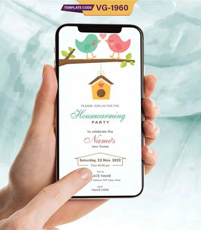 Birds Nest Housewarming Invitation