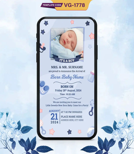 Birth Announcements Templates | VG-1778