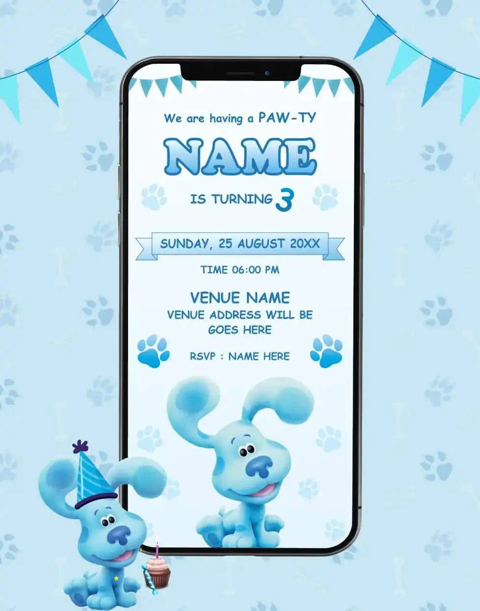 vBlues Clues Birthday Invitation Card