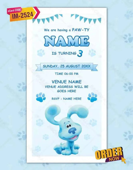 Blues Clues Birthday Invitation Card