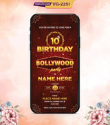 Bollywood Birthday Invitations | VG-2251