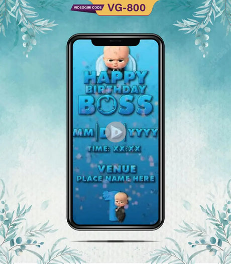 Boss Baby Birthday Invitation | VG-800