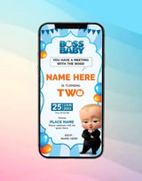 Boss Baby Theme Birthday Invitation