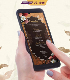 Brown Wedding Invitation