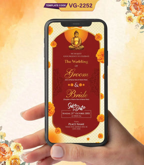 Buddhist Wedding Invitation 