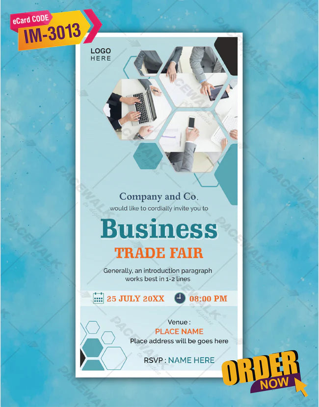 Business Trade Show Invitation Card