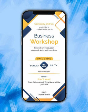 Business Workshop Invitation Card