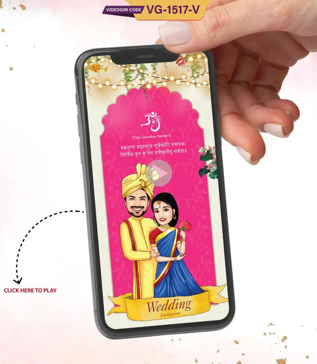 Indian Caricature Wedding Invitation Video