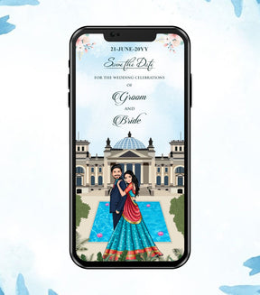 Caricature Save The Date Invitation