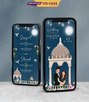 Caricature Wedding Invitation Card