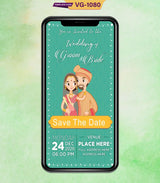 Cartoon Couple Wedding Invitation