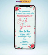 Cartoon Floral Wedding Invitation