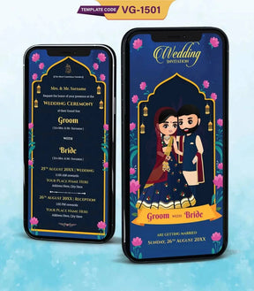 Cartoon Indian Wedding Invitation