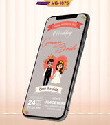 Cartoon Save The Date Wedding Card Online 