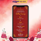 Cartoon South Indian Wedding Invitation Card 