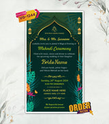 Cartoon Mehndi Ceremony Invitation 2