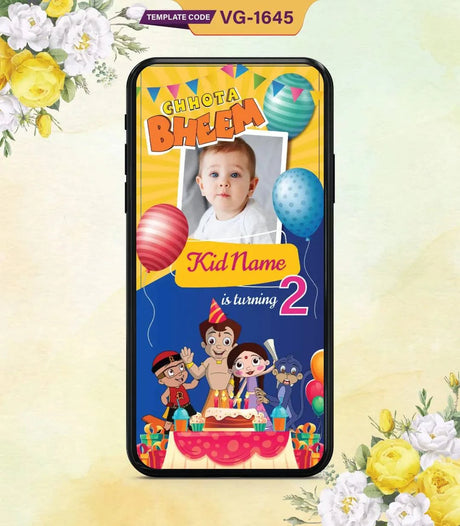 Cartoon Theme Birthday Invitation 