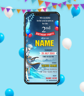 Chongyun-Themed Birthday Invitation