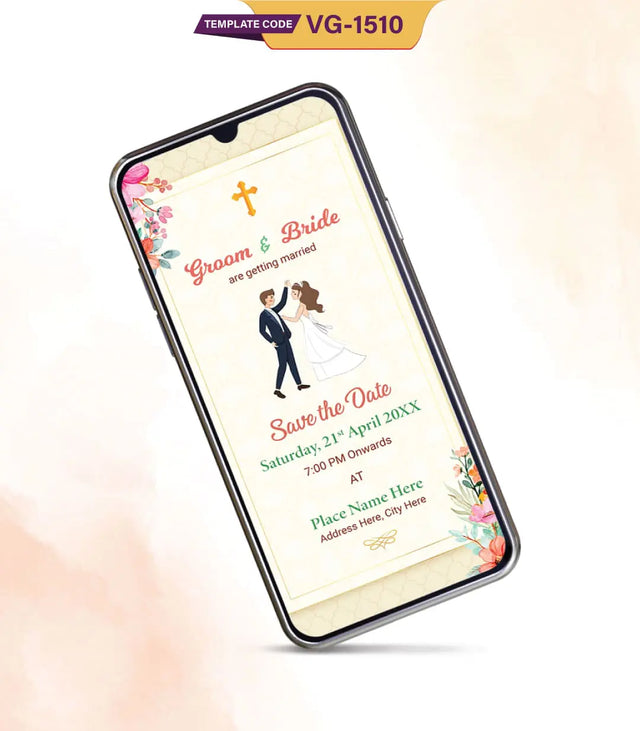 Christian Wedding Save the Date Card