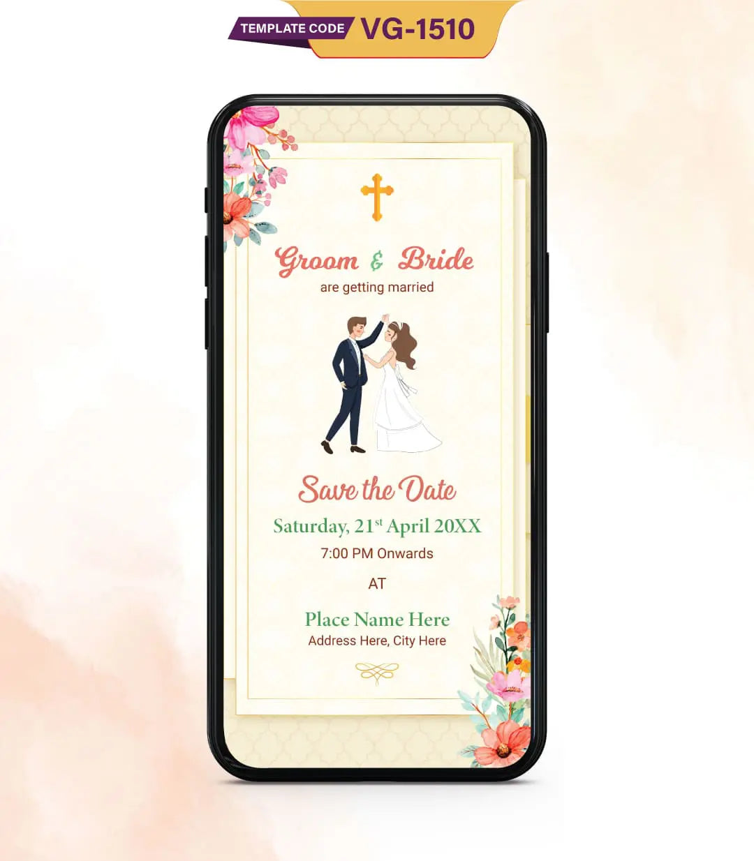 Christian Wedding Save the Date Card