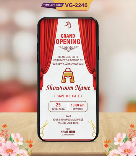 Cloth Shop Opening Invitation | VG-2246