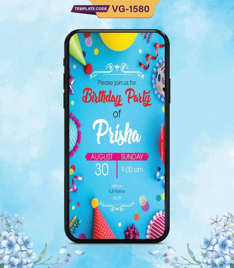Colorful Birthday Party Invitation