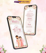 Couple Cartoon Wedding Invitation PDF 