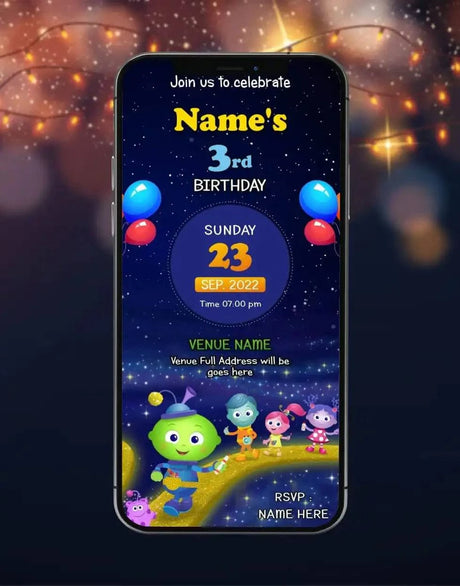 Creative Galaxy Birthday Invitation