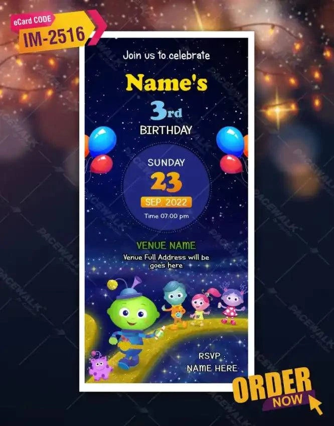 Creative Galaxy Birthday Invitation